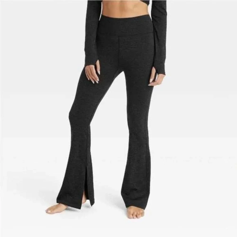 JOYLAB Black Heathered Flare Leggings Pants‎ Womens Small Athletic Activewear